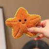 Cartoon Marine Life Plush Magnet Set With Pp Cotton For Refrigerator Decor