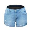 2023 Women's High Elastic Mid-Waist Ripped Denim Shorts