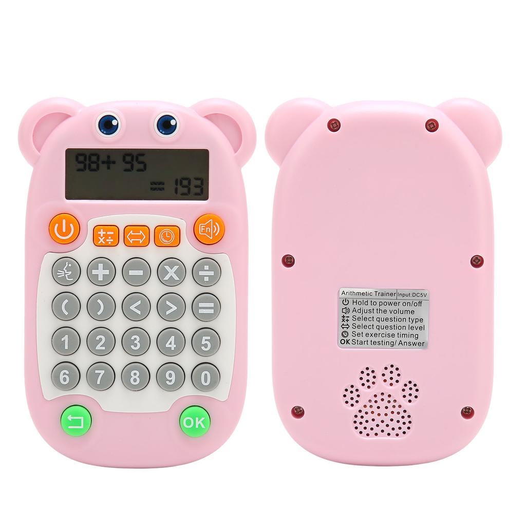 Arithmetic Exercise Toy Digital Display Voice Prompt 27 Keys USB C Charge Arithmetic Training Machine for Kids Education