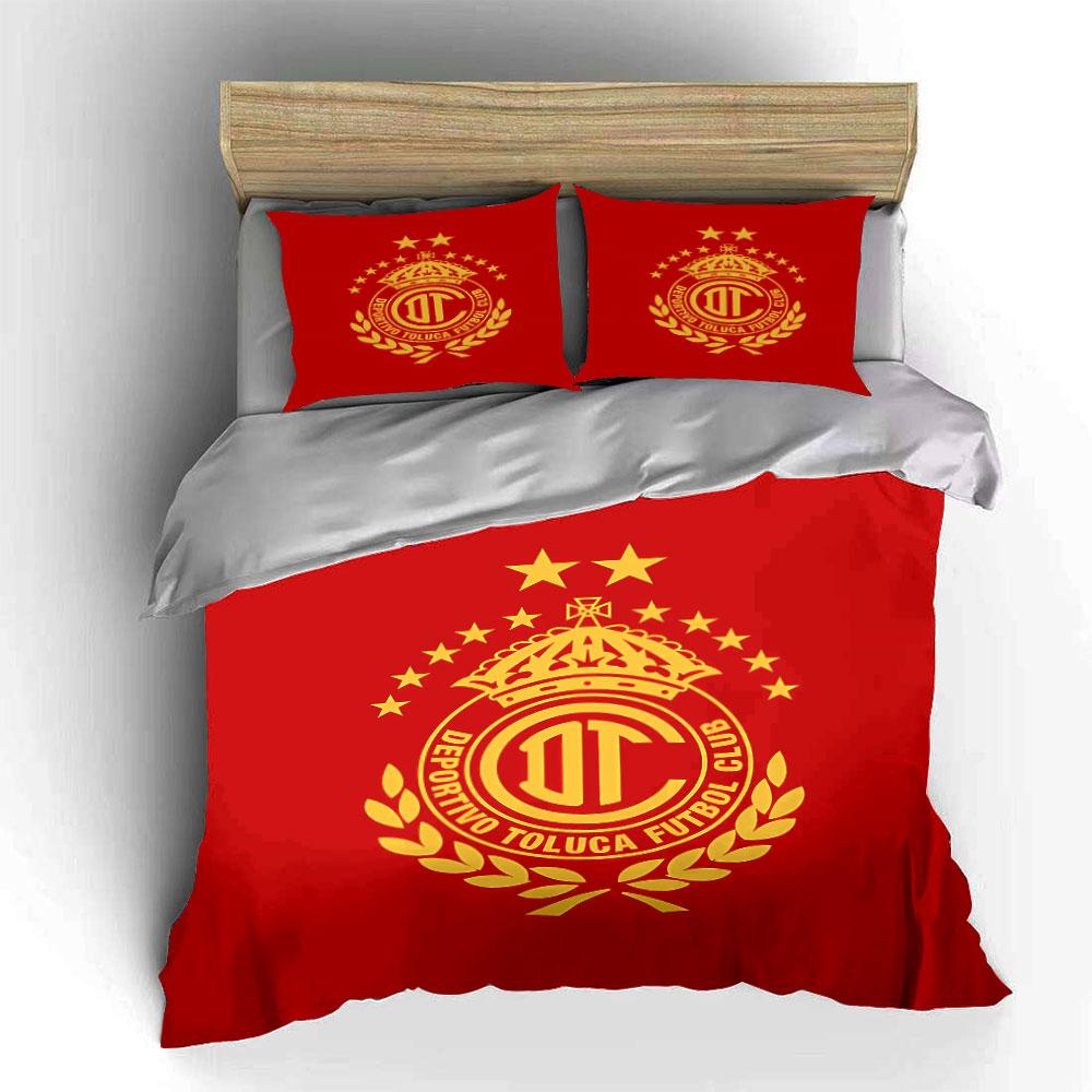 "Red Toluca Futbol Club Bedding" Bedding Duvet Cover Set Duvet Cover Pillowcases (1 * Duvet Cover 2 * Pillowcases, without duvet insert)