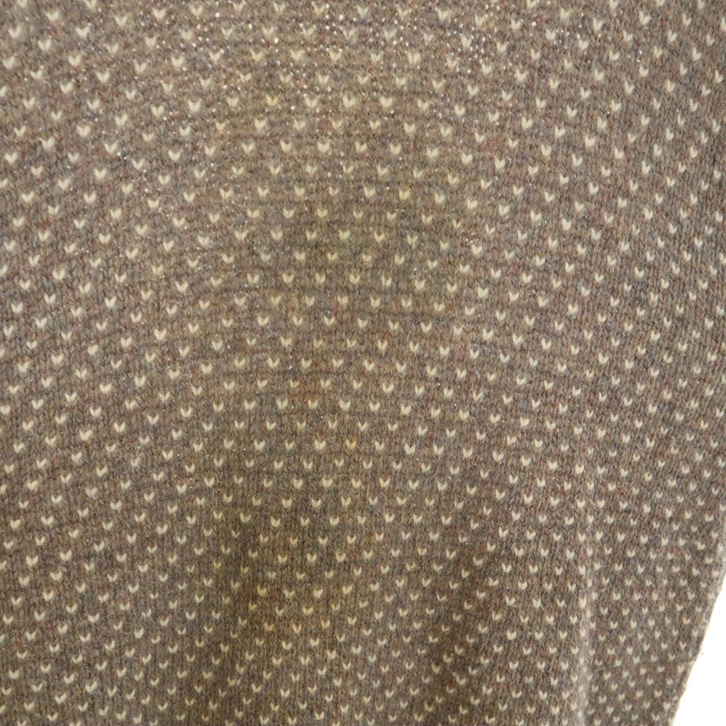 80s Vintage Made in USA Long sleeve Mock Neck Birdseye knit L gray Men's Used