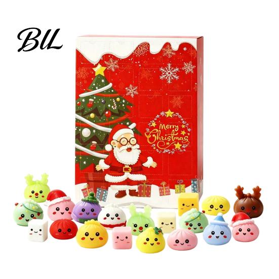 Christmas Advent Calendar for Kids Calendar, 24 Day Countdown Box with Mystery Figures, Holiday Decoration Festive Decor Room And Home Collectible Toy