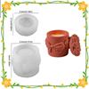 Bowknot Rose Embossed Resin Jar Molds Candle Cup Silicone Mould with Lid for Making Candle Container Holiday Decoration