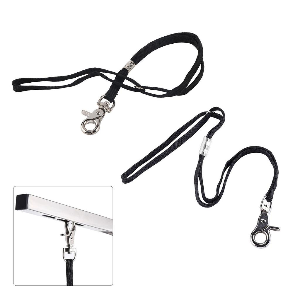 2pcs Pet Dog Cat Grooming Table Arm Bath Loop Adjustable Restraint Rope Harness Noose Loop Bolt Snap