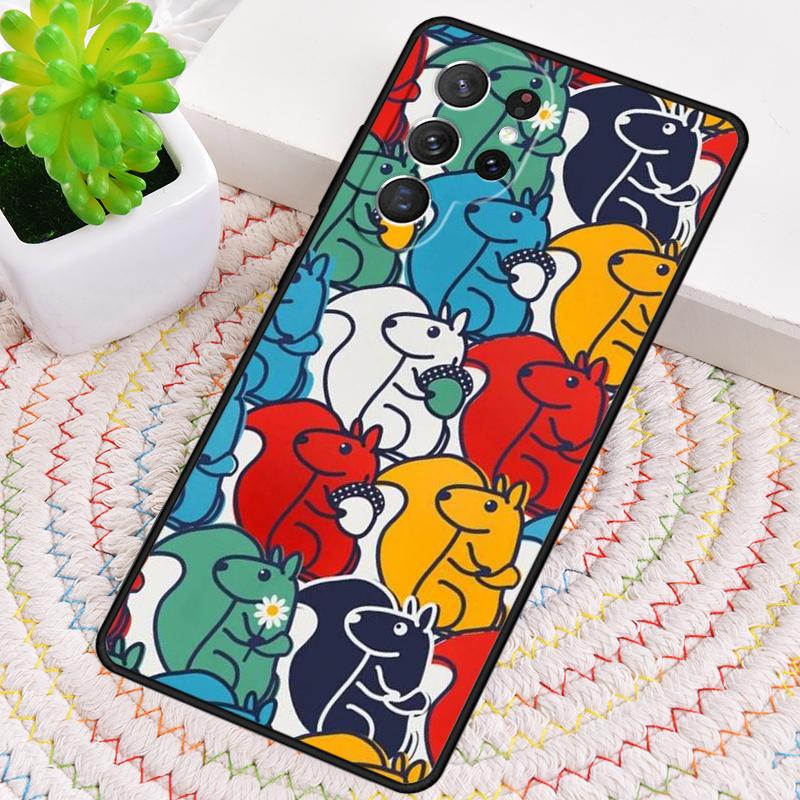 Colorful Squirrels Phone Case for Samsung Galaxy note 10 pro S26 Ultra S23 S24 FE S25 S21 S22 PLUS shockproof Cove
