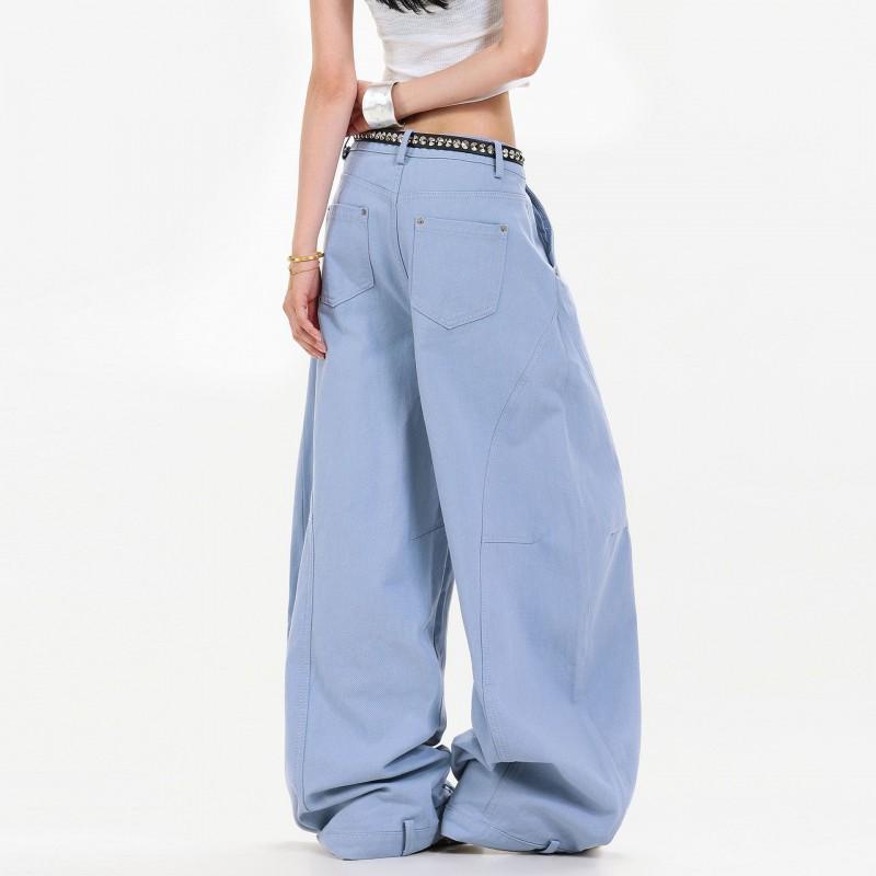 Oreeta American Vintage Loose Cargo Pants Men Women Streetwear Wide Leg Trousers