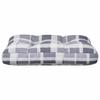 Grey Checkered Pallet Cushion 50 X 40 X 12 Cm Fabric
