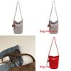 Woolen Large Capacity Bucket Bag For Women With Magnetic Closure And Inner Phone Pocket