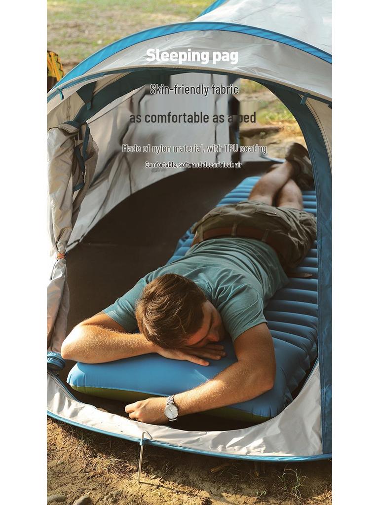 Portable TPU Inflatable Mattress with Foot Pump - Ideal for Camping, Beach, and Picnics
