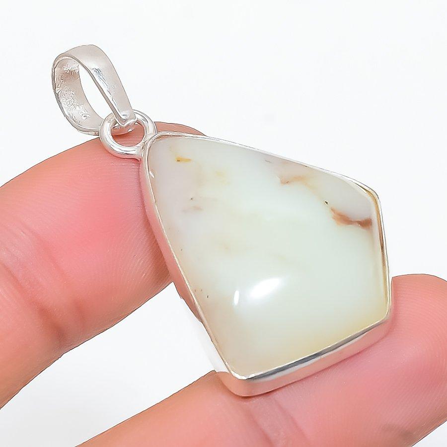 

Chrysoprase Gemstone Handmade 925 Steling Silver Jewelry Pendant 1.62 SU-9624