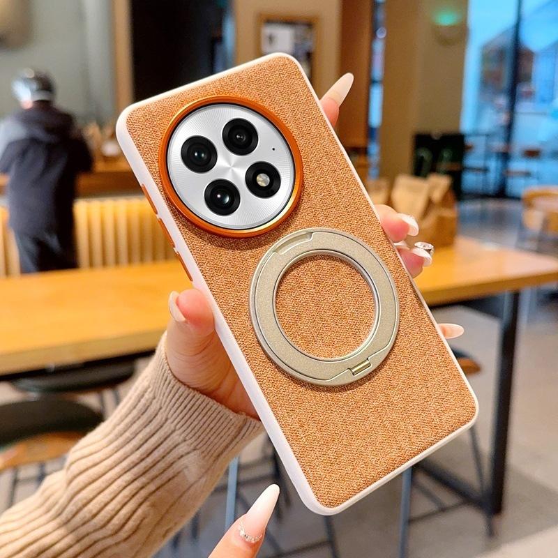 Applicable to one plus 11 mobile phone case with bracket rotating 1 + 11 cloth pattern protective cover anti-drop 1 plus 11 magnetic case anti-skid