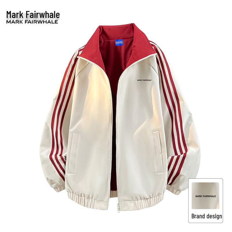 

Mark Fairwhale Men s Three-Stripe Casual Jacket 2XL