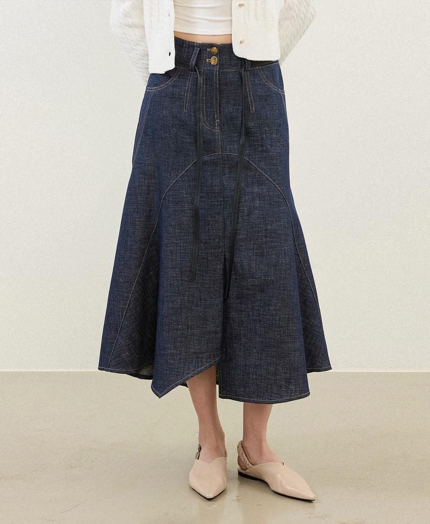 Raphael Sorob Cotton Blend Denim Skirt