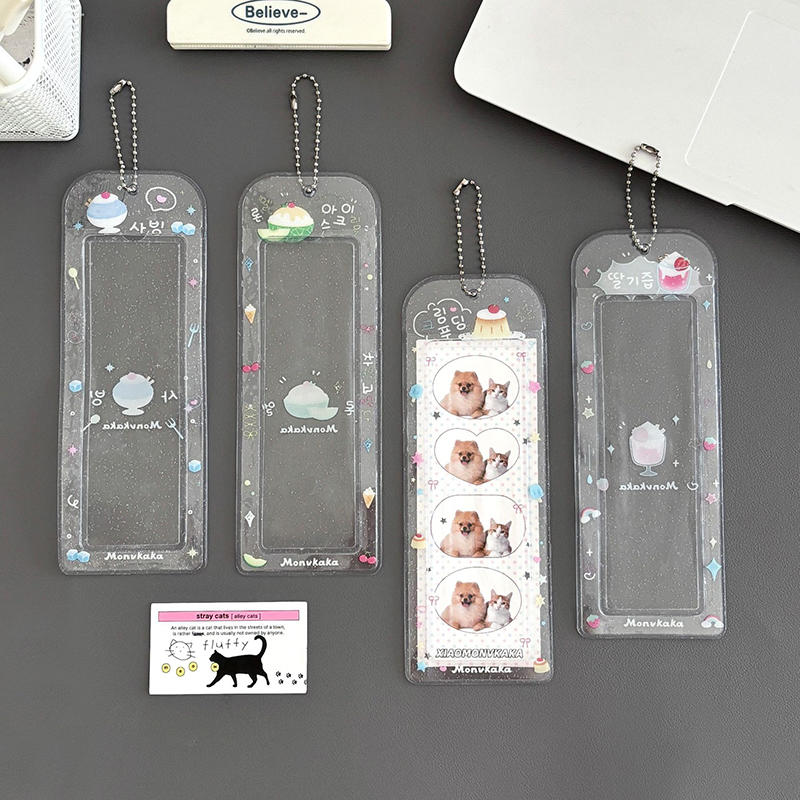1PC PVC Glitter Jelly Photo Booth Frames-Cartoon Photo Booth Album For 2 Inch Photo Strips Wedding Album 2x4 KPOP Photo Holder
