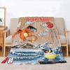 Customized Name Personalized Blanket Pokemon Charizard Flannel Blanket Home Sofa Lunch Break Blankets Children Student Kids Gift