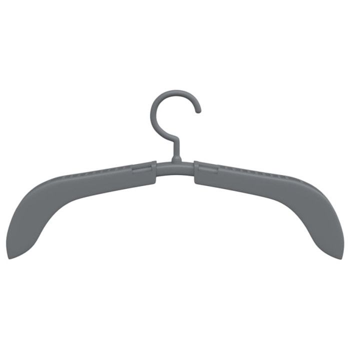 Extendable Hangers - VIDAXL - Set of 5 - Grey - Plastic - Contemporary Design