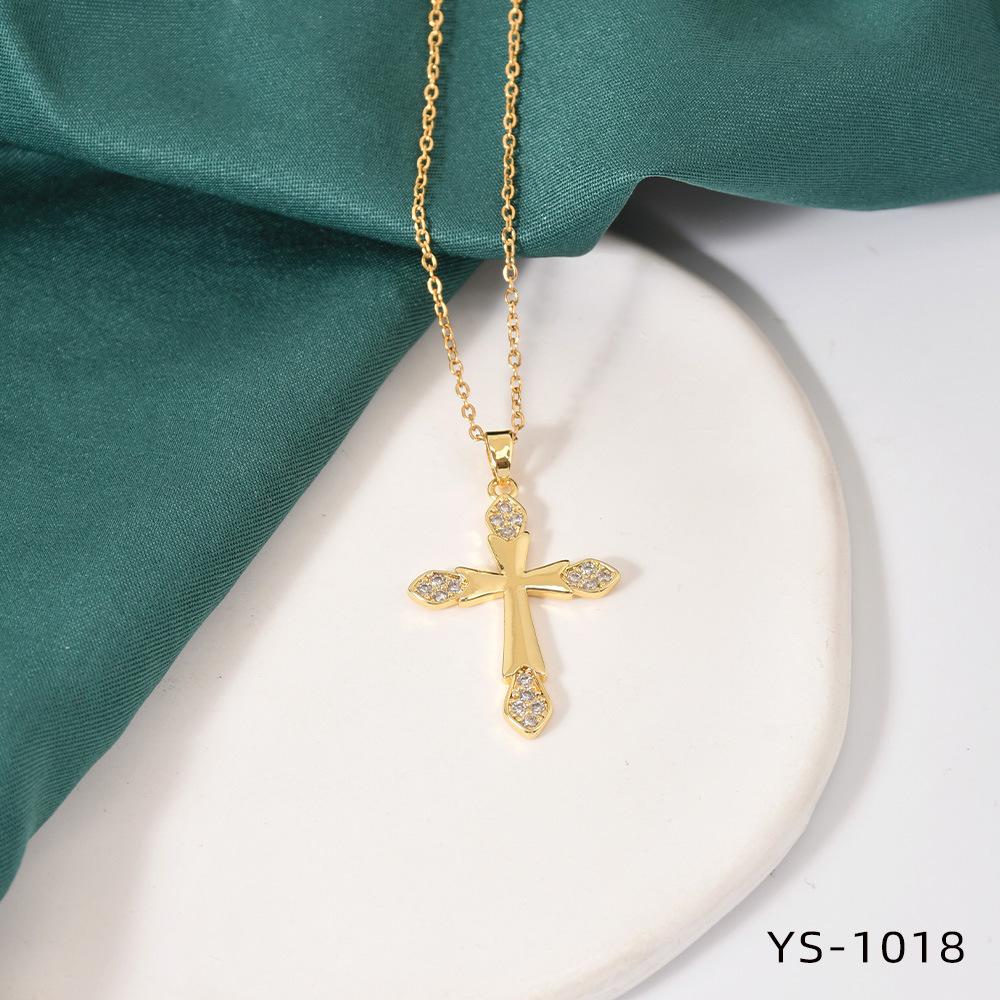 Fashion Trendy Titanium Steel Cross Necklace Women Luxury Versatile Accessory