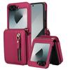 Elegant Foldable Crossbody Case for Samsung Z Flip 7 with Zipper Coin Purse and Card Holder