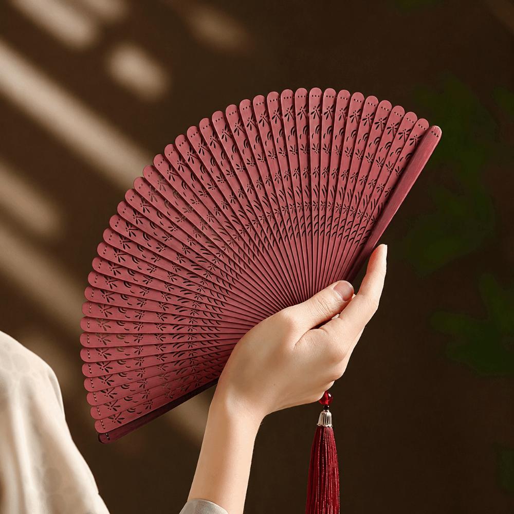 Portable Retro Hand Fan Elegant Classical Folding Fan Chinese Style Folding Bamboo Fan Home Decor