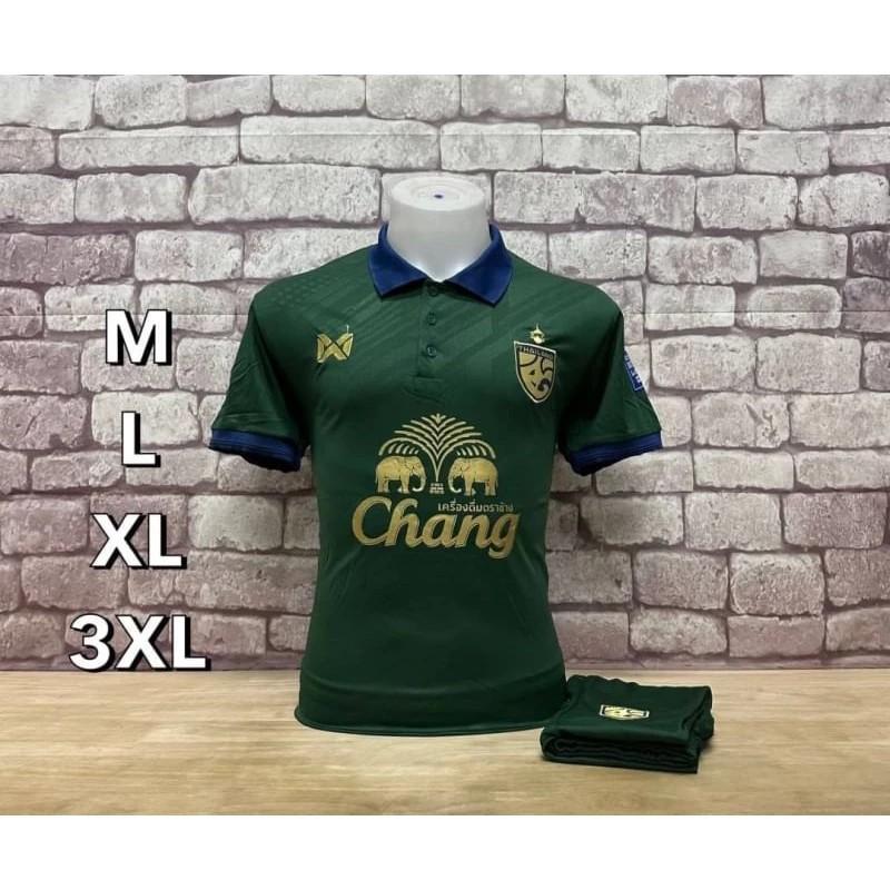 

THAILAND National Football Soccer Vintage Polo Shirt Training JERSEY CHEER Print Quick Dry Short Sleeve Uniform Elephant Badge Logo Beer Polyester 3XL