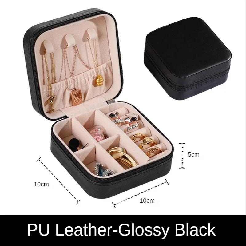 

Jewelry Organizer Display Travel Jewelry Case Boxes Portable Jewelry Box Leather Storage Joyeros Organizador De Joyas KTY