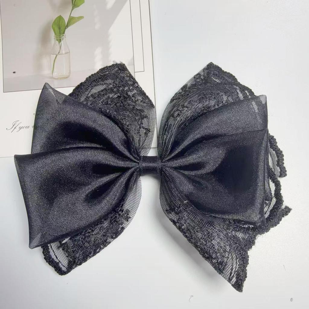 Korean Style Lace Double Layer Bow Mesh Ballet Girl Hair Clip
