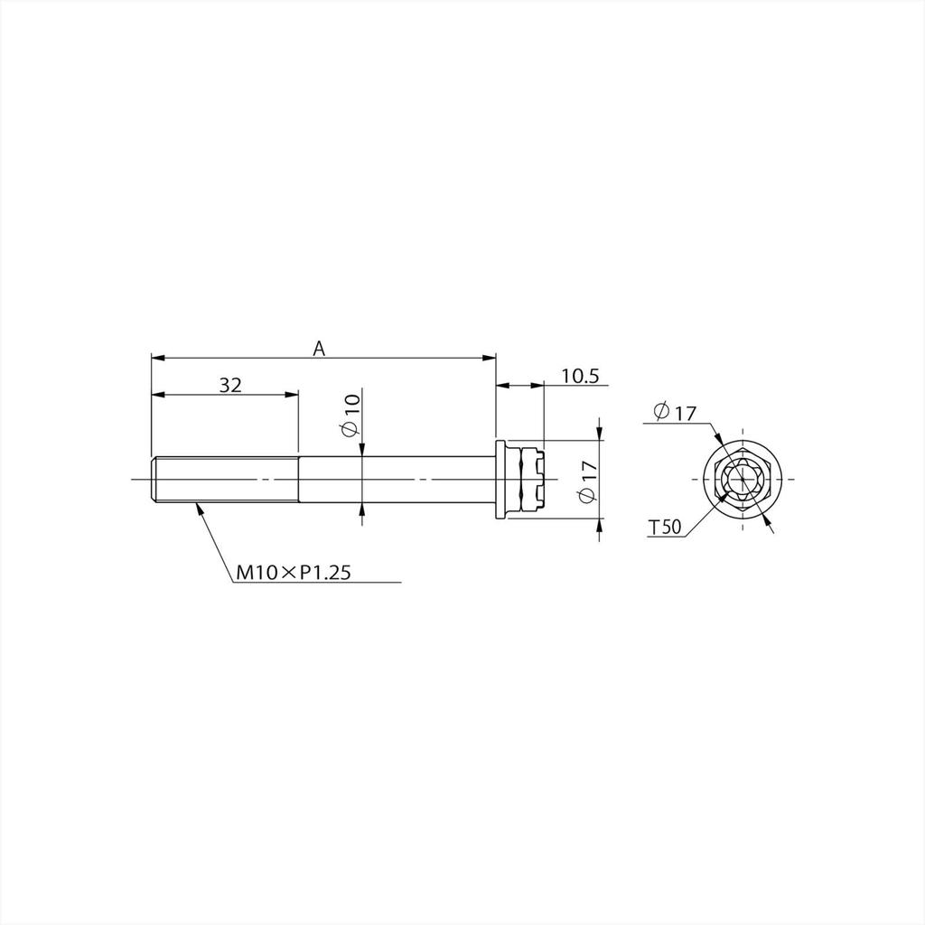 PLOT Brembo Stainless Steel Caliper Mount Bolt Titanium Color 60mm