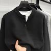 Men's High Gram Weight Solid Color Crew Neck Knit Sweater - New 2025 Casual Fashion