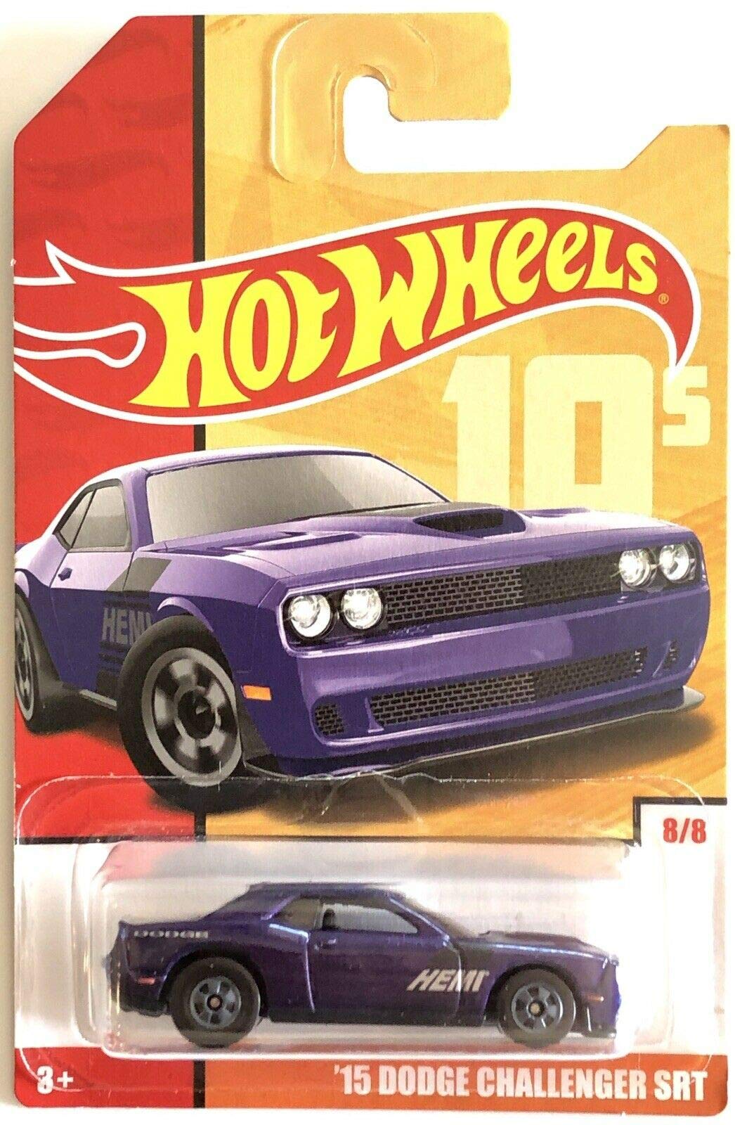 

Hot Wheels Throwback Dodge Challenger SRT Purple 15 8/8, чёрный