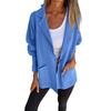 Women's Winter Woolen Jacket Casual Versatile Loose Lapel Pocket Button Cardigan