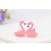 Decorative Pvc Flamingo Ornament Keychain Cake Topper Small Landscape Figurine
