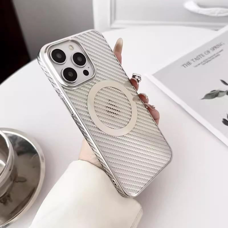 Magnetic Suction Suitable for Apple 16promax Mobile Phone Case IPhone 15 Transparent All Inclusive Hard Set 14 Sets