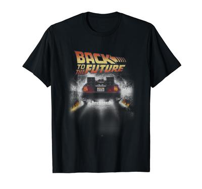 Back To The Future Vintage Delorean Peel Out Graphic T-Shirt