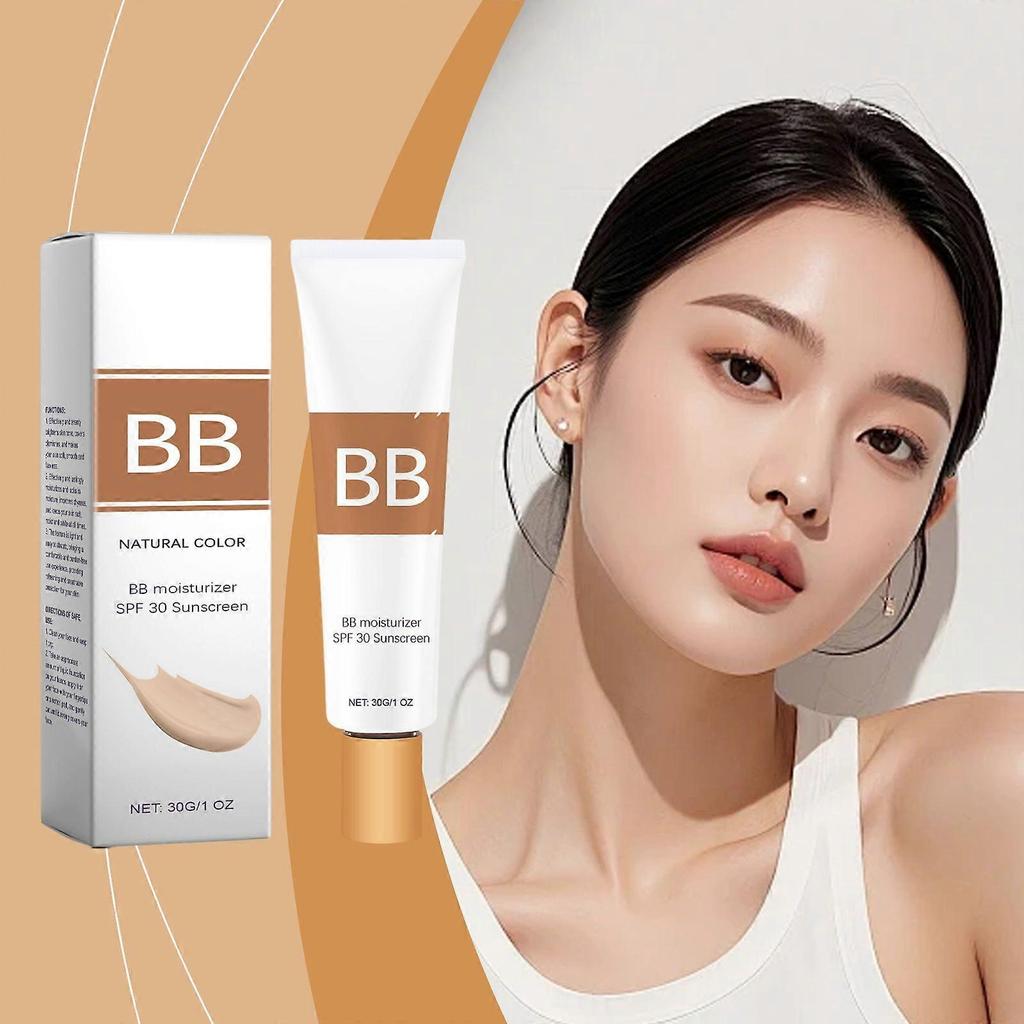 AMZ Moisturizing Protective Bb Cream (Natural Color) Moisturizing Concealer Light Base Makeup Isolation Liquid Foundation Bare Makeup Natural Skin Ton
