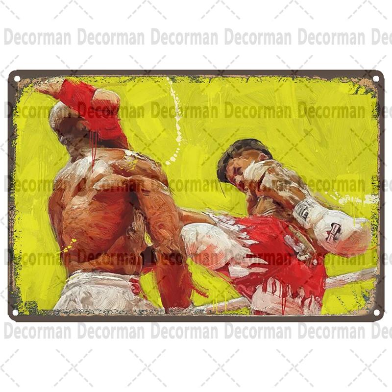 [ Mike86 ] Muay Thai Blechschild Wand Haus Boxen Thailand Metall Poster Kunst Malerei Kneipe LTA-3188 20*30 CM Vintage Dekoration