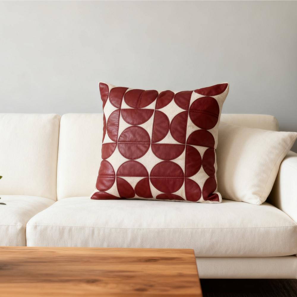 45×45Cm Lmitation Leather Cushion Cover Coffee Orange Red Pillowcase Patch Sofa Chair Bed Pillow Cover Home Decoration Detachabl