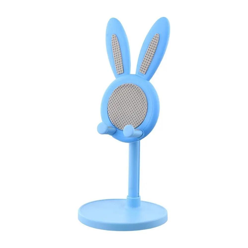 

Подставка для мобильного телефона в виде милого кролика, настольная, может подниматься и регулироваться. Аксессуары для настольных телефонов. Подставка для телефона. Ручка для телефона. синий
