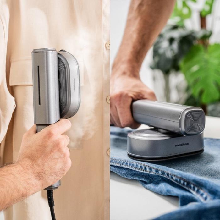 Fer à Vapeur de Voyage - 2 en 1 - 1200 W - Semelle Antiadhésive - Réservoir Amovible 100 ml - 10 g/min