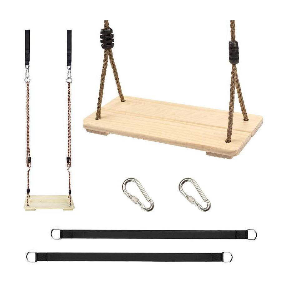 

For Outdoor Garden Exterior Balcony Wooden Indoor Suspended Swinging Hanging Suspended Sets Chair For Children Seat Backyard Kid