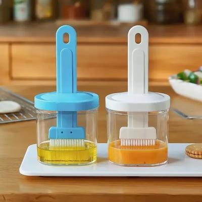 Ölflaschen-Pinsel-Set für den Haushalt, Küche, hochtemperaturbeständige Silikonbürste, Grill-Öl-Sauce, Küchen-Kochgeräte