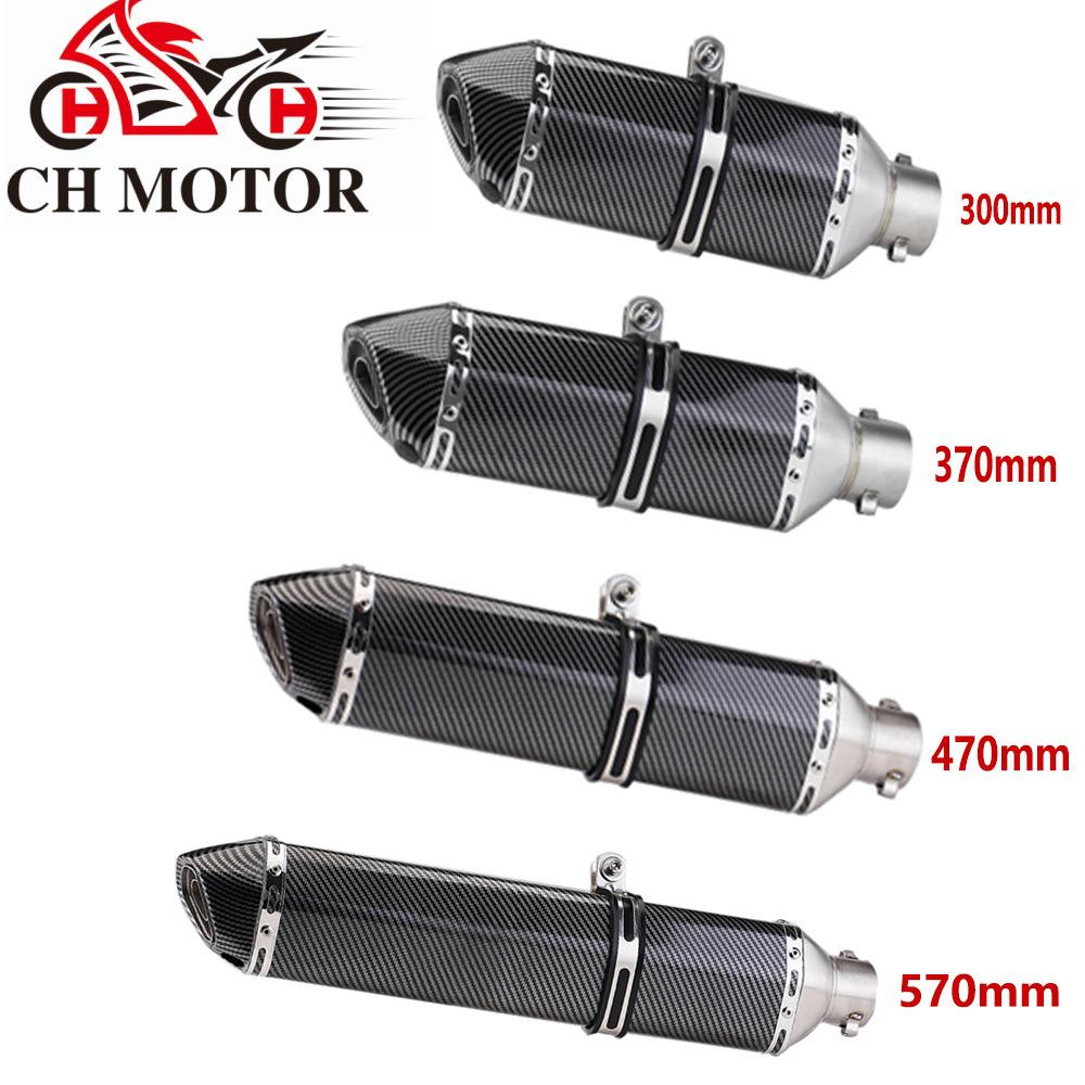 Hexagonal Stainless Steel Motorcycle Muffler for 51mm Exhaust - Easy Non-Destructive Installation