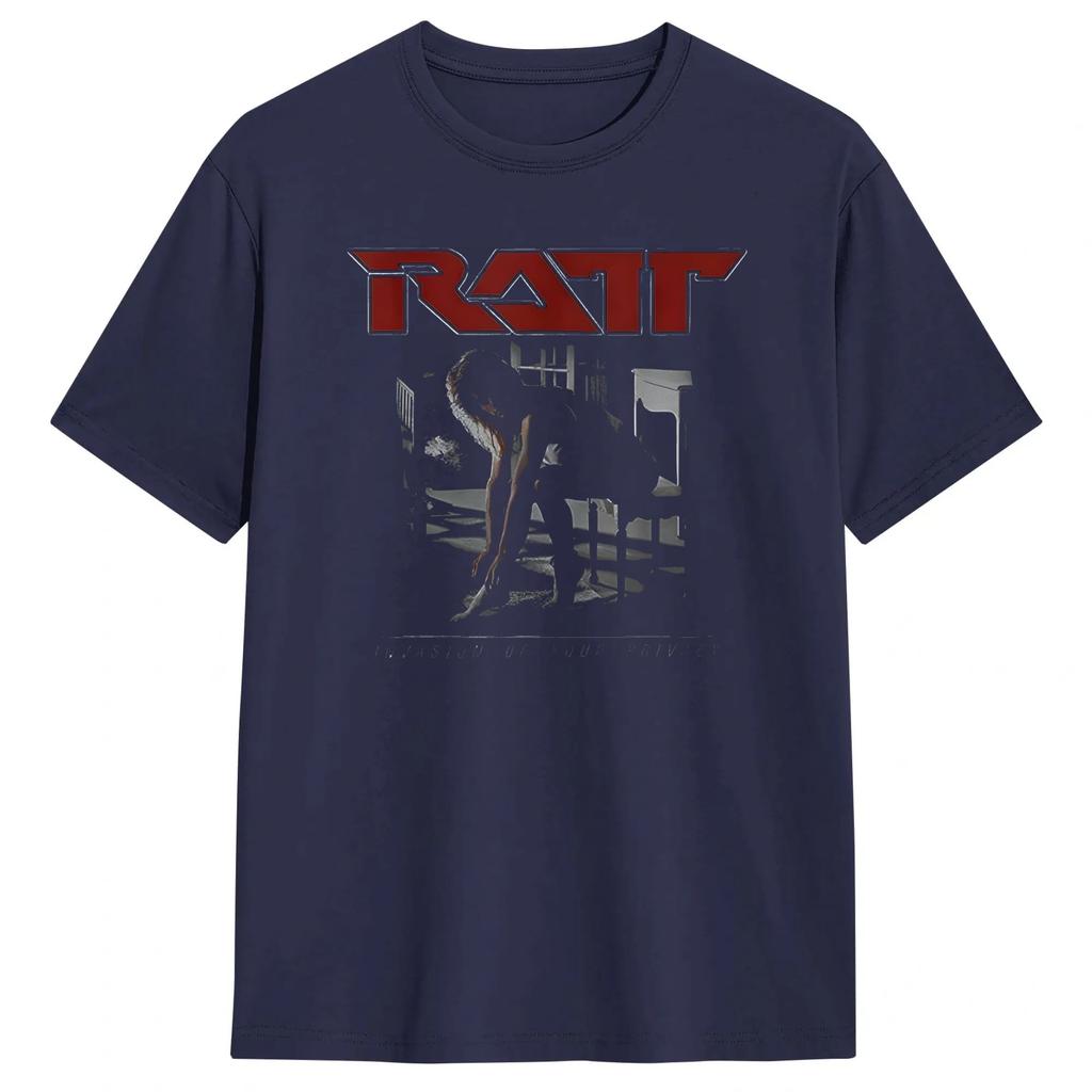 Hair Metal Ratt Band Kunst 100% Baumwolle T-Shirt Für Unisex Sommer Y2K Retro T-Shirts Rundhals Beliebtes T-Shirt Übergroßes Druckkleidung