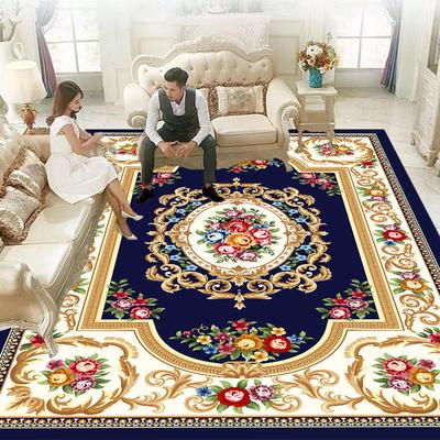 European Style Home Decoration Luxury Carpet for Living Room Floral Pattern Sofa Table Mat Antiskid Home Entrance Rug Easy Clean