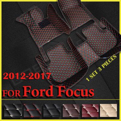 Car Floor Mats For Ford Focus 2012 2013 2014 2015 2016 2017 Custom Auto Foot Pads Automobile Carpet Cover Interior