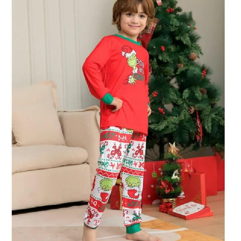 Cozy And Stylish New Monster Print Pajama Set Family Matching Outfits For Christmas