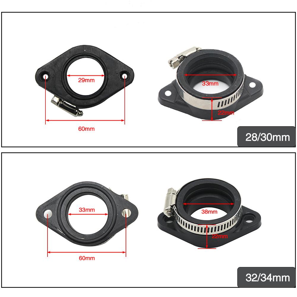 ZSDTRP For 21 24 26 28 30 32 34mm For OKO KEIHI PWK KOSO VM24 PE28/30 Carburetor Pit Dirt Bike Rubber Adapter Inlet Intake Pipe