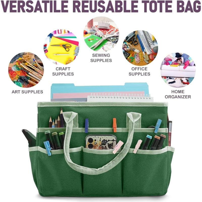 Portable Craft Organizers Bag Foldable Designs With Reinforced Handle For Outdoor Sketching Supplies