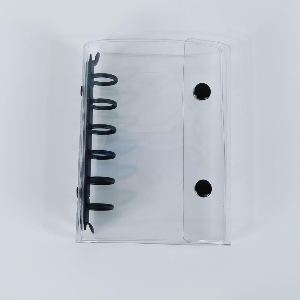 Candy Color Macaron-Themed A7 Binder Cover 6-Hole Transparent Collectible Organizer Double Button Widening Collect Book