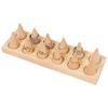 Retro Finger Rings Holder Decorative Ring Storage Rack Wood Cone Ring Display Stand  Key