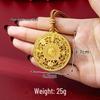 Vietnam Heritage Eight Treasures Compass Necklace – Hollow Fu Character Round Pendant, Long-Lasting Color Jewelry